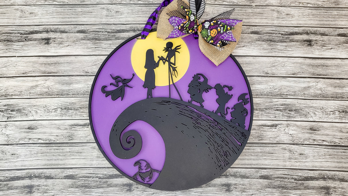 Jack & Sally Door Hanger DIY Unfinished Kit