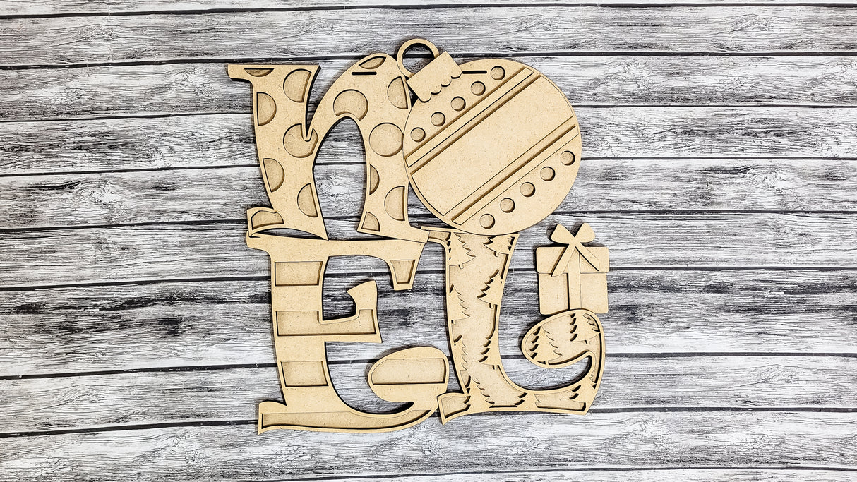 Noel Door Hanger DIY Unfinished Kit