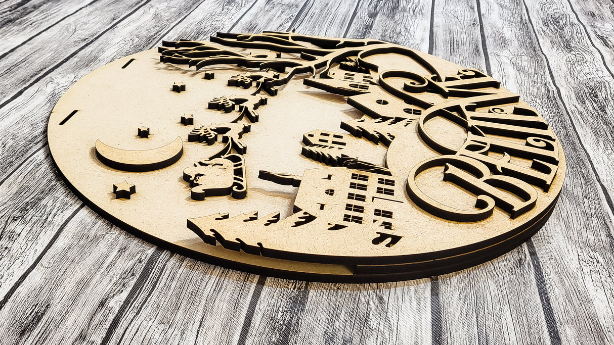 Believe Winter Nightscape Door Hanger - Lvl 2