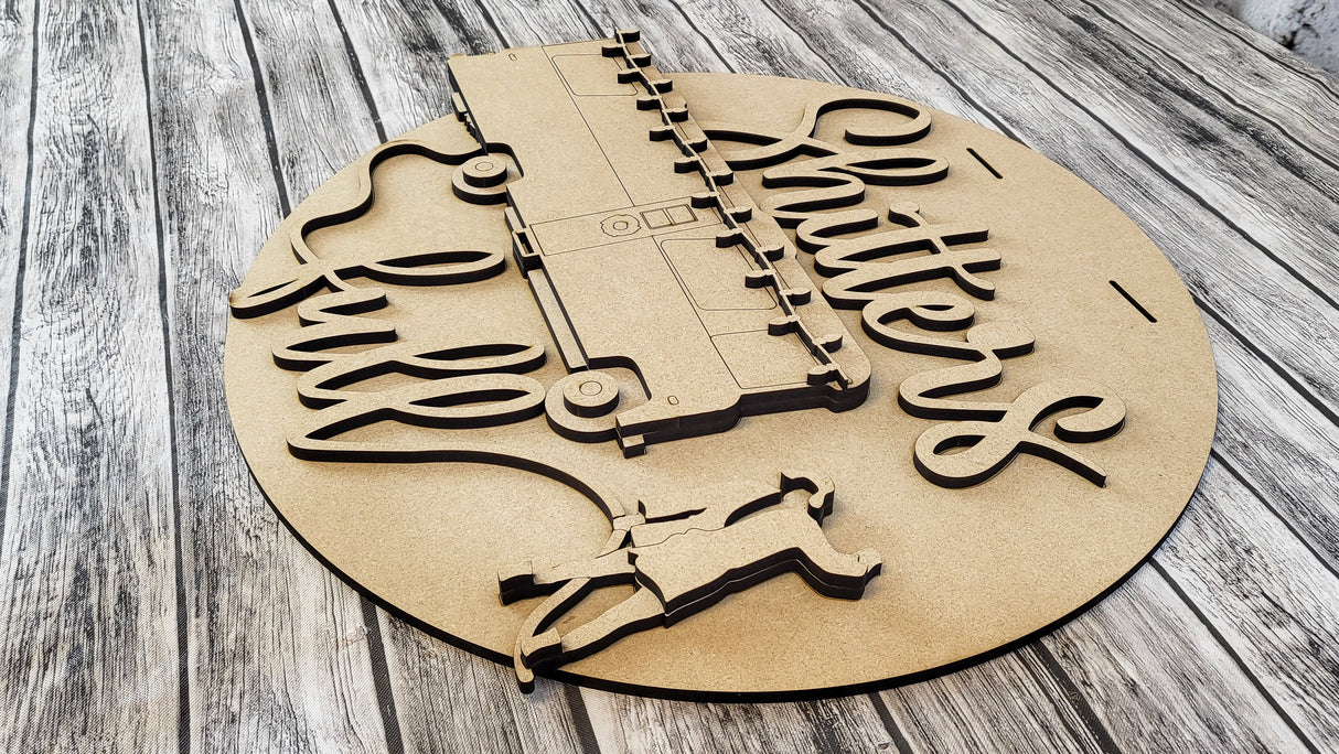 Cousin Eddie Sh!tter's Full RV Door Hanger DIY Unfinished Kit