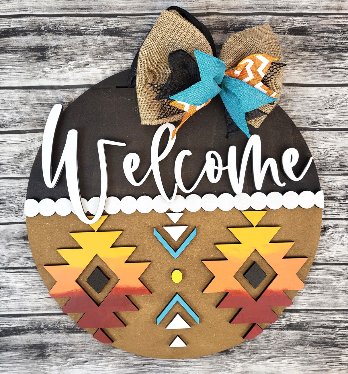 Welcome Aztec Door Hanger - LEVEL 2