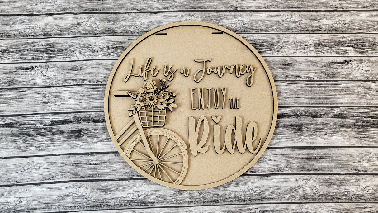 Life Is a Journey Bicycle Door Hanger - Lvl 2