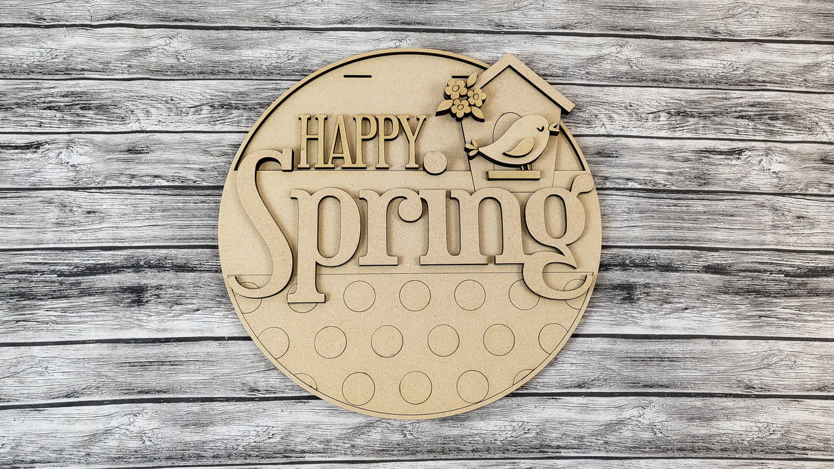 HAPPY Spring Bird House Door Hanger - Lvl 1
