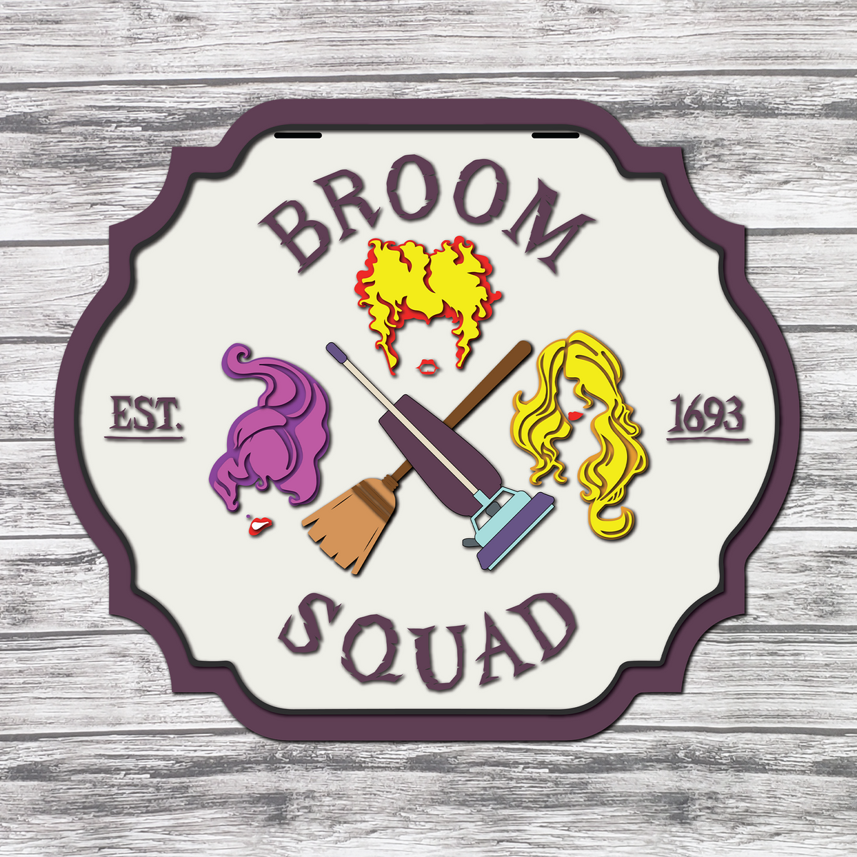 Hocus Pocus Broom Squad Door Hanger SVG – Kim & Garrett Make It!