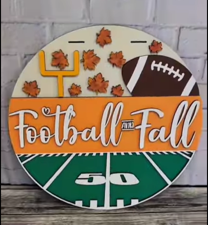 Football and Fall Door Hanger - LEVEL 1