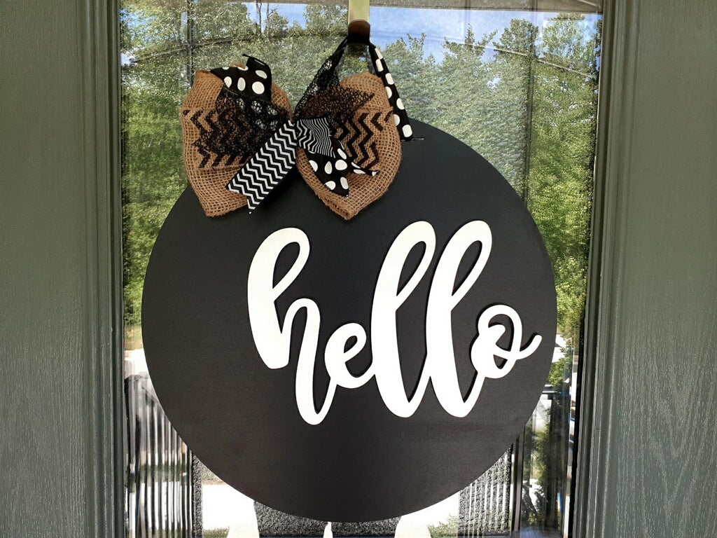 Finished - Hello Door Hanger