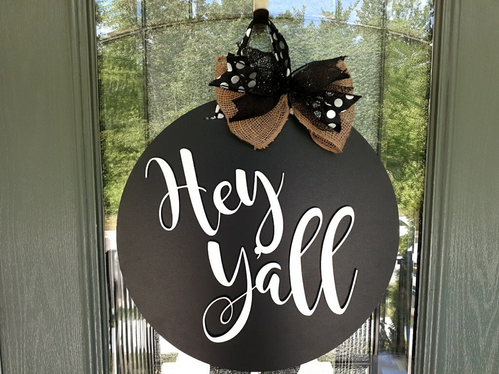 Finished - Hey Y'all Door Hanger