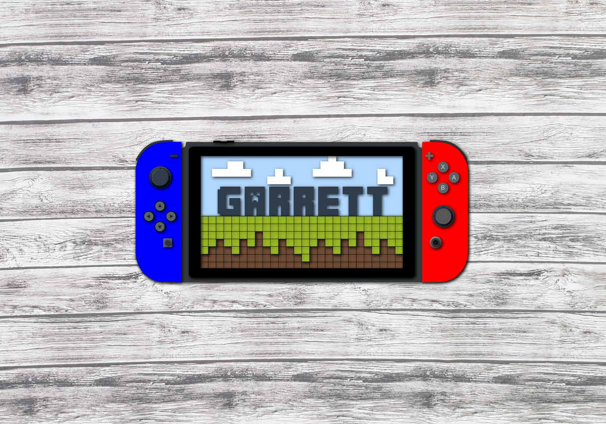 Nintendo Switch Minecraft Door Hanger SVG