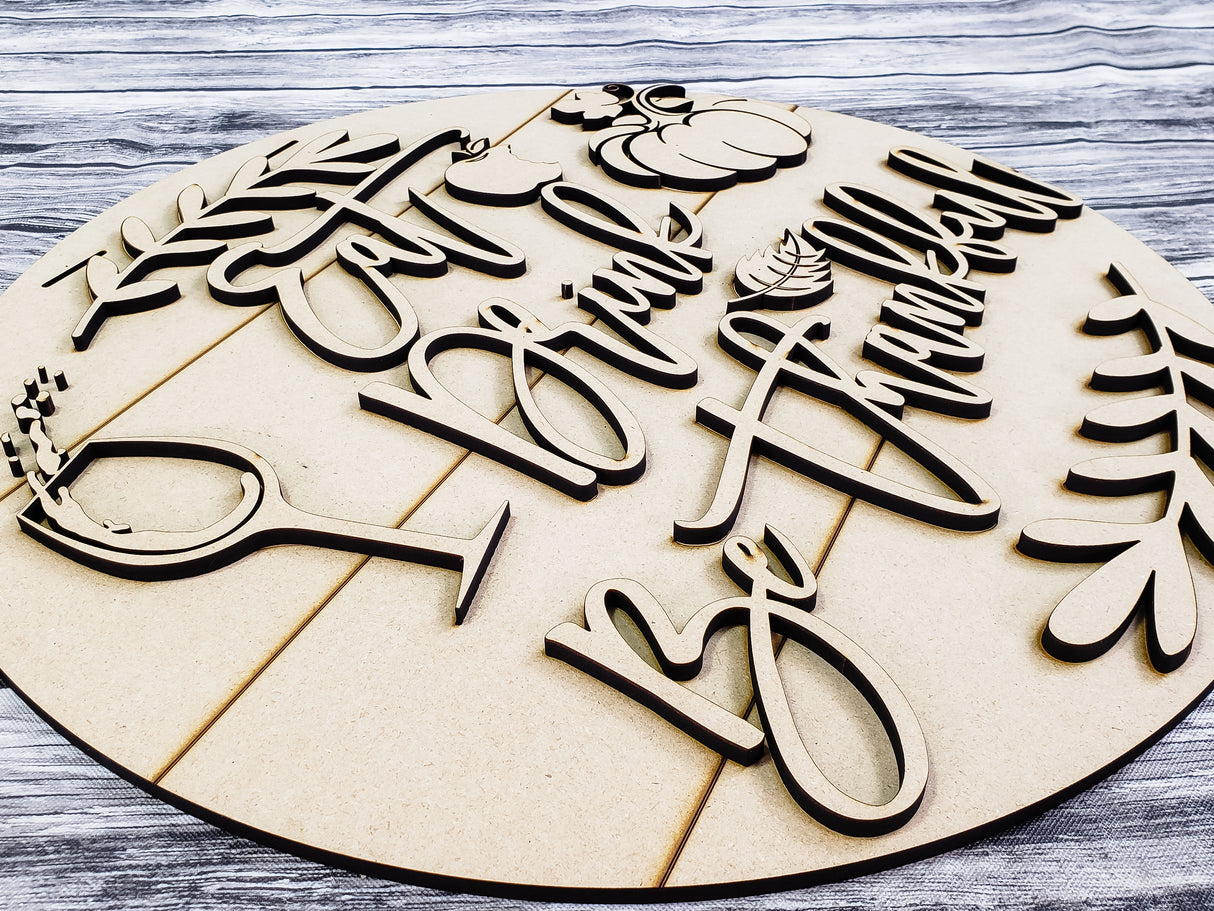 Eat Drink & Be Thankful Door Hanger - LEVEL 2