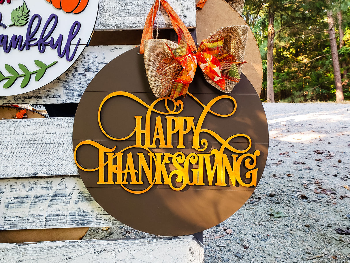 Happy Thanksgiving Door Hanger - LEVEL 1