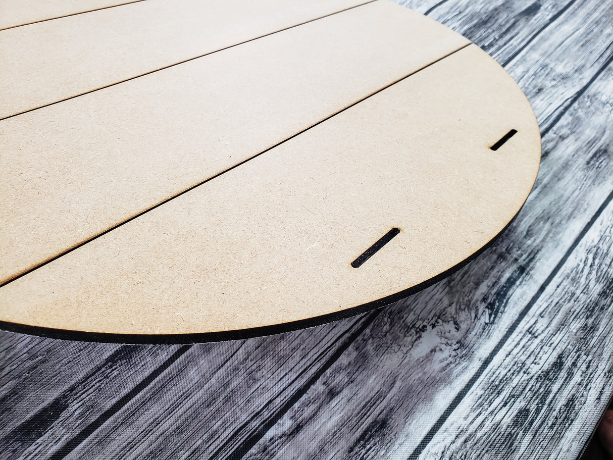 1/4" MDF Faux Shiplap Wood Round