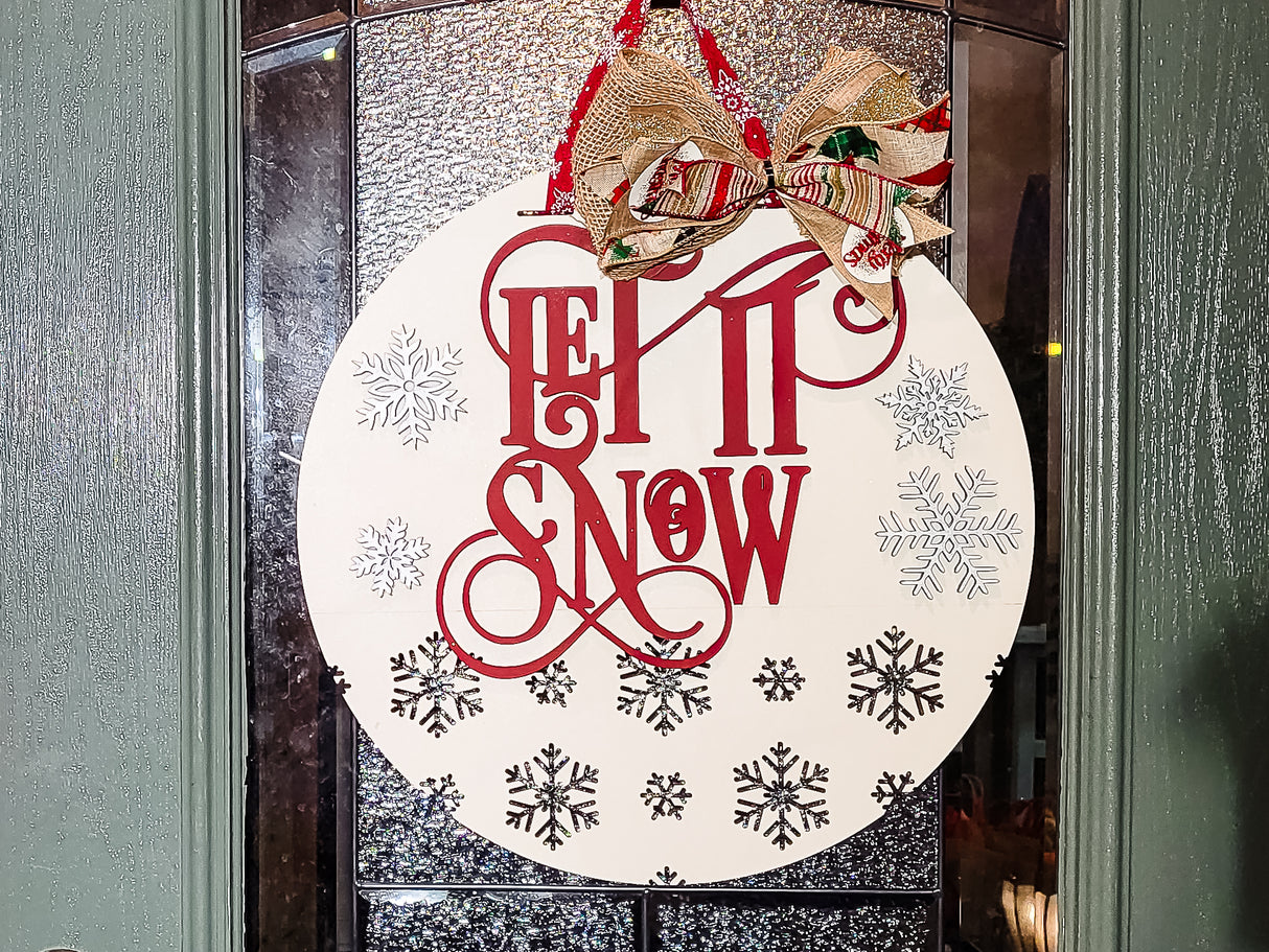 Let It Snow Elegant Door Hanger - LEVEL 1