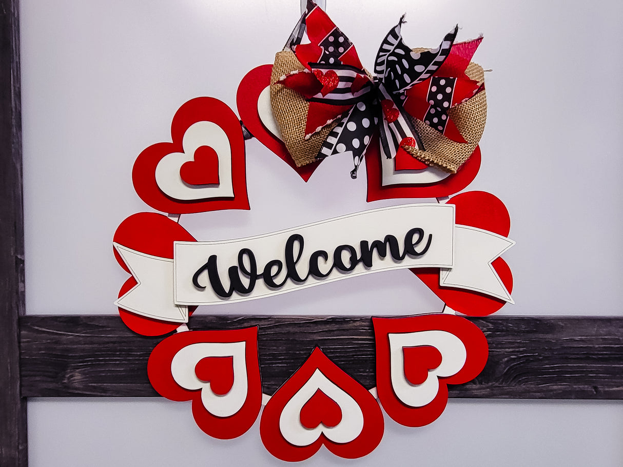 Welcome Heart Wreath