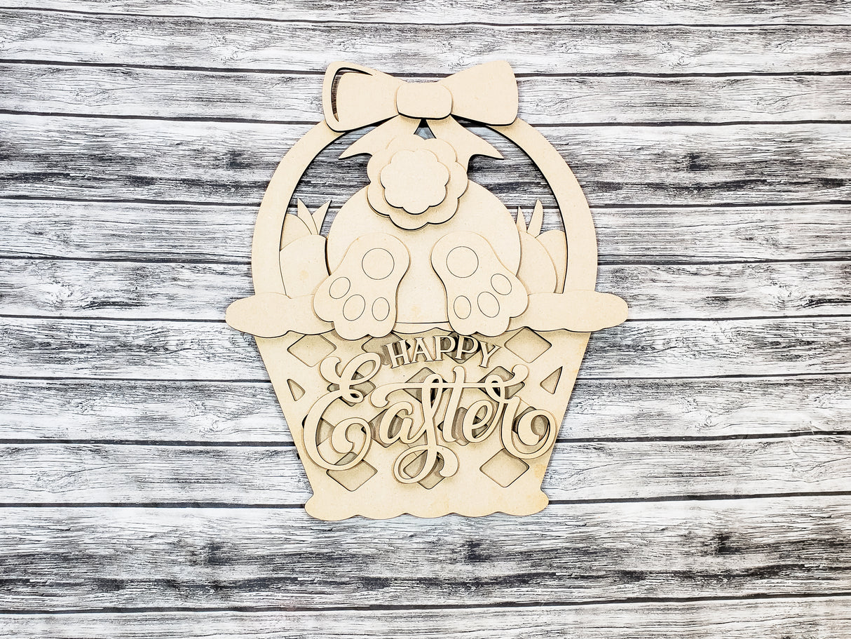 Happy Easter Bunny Butt Door Hanger - Lvl 2