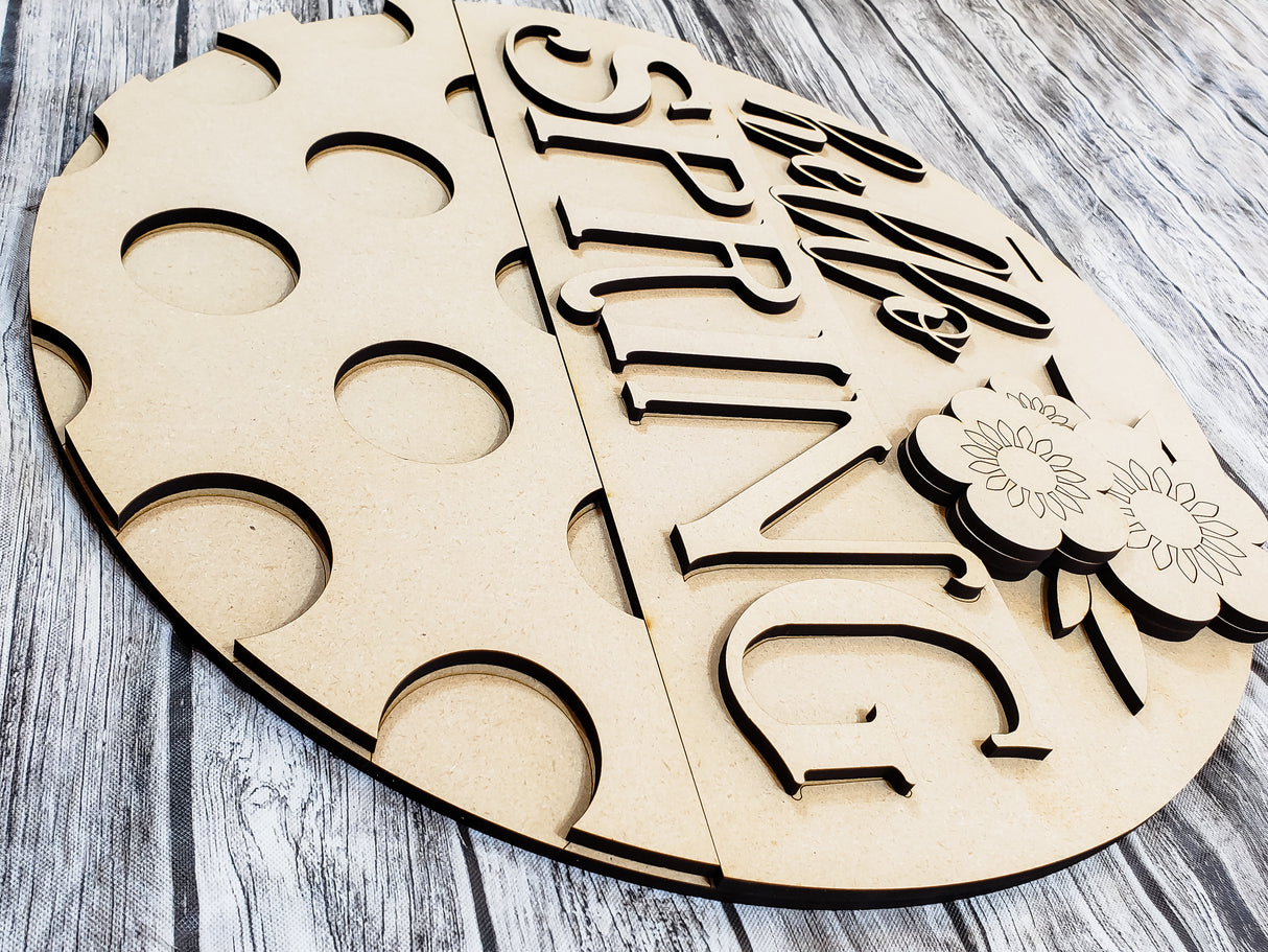 Hello Spring Polka Dots Door Hanger - Lvl 1