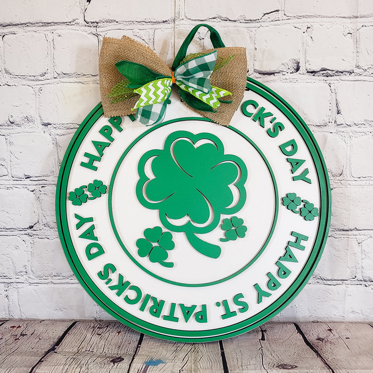 Happy St Patrick's Day Round Rings Door Hanger - Lvl 1