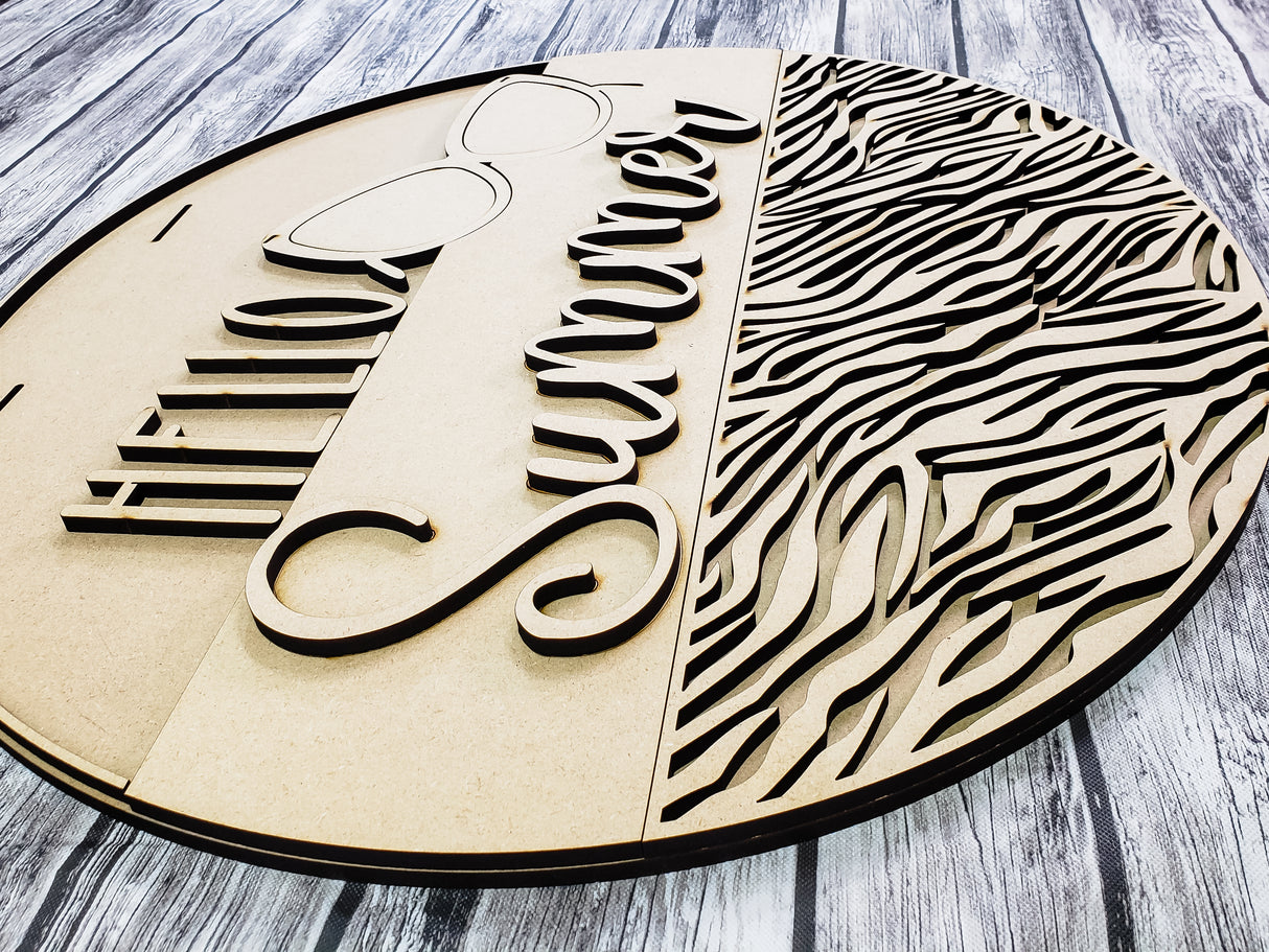 Hello Summer Cat Eye Sunglasses Door Hanger - LEVEL 1