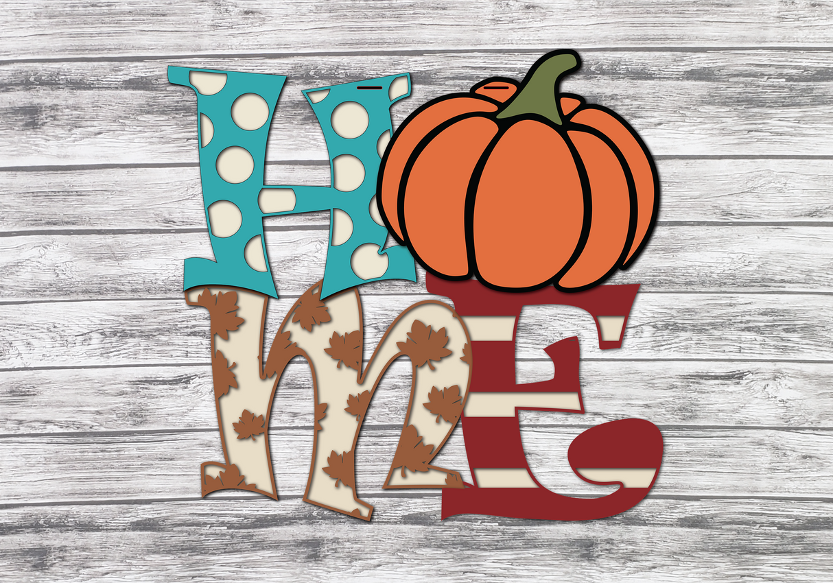 Home Pumpkin Door Hanger SVG