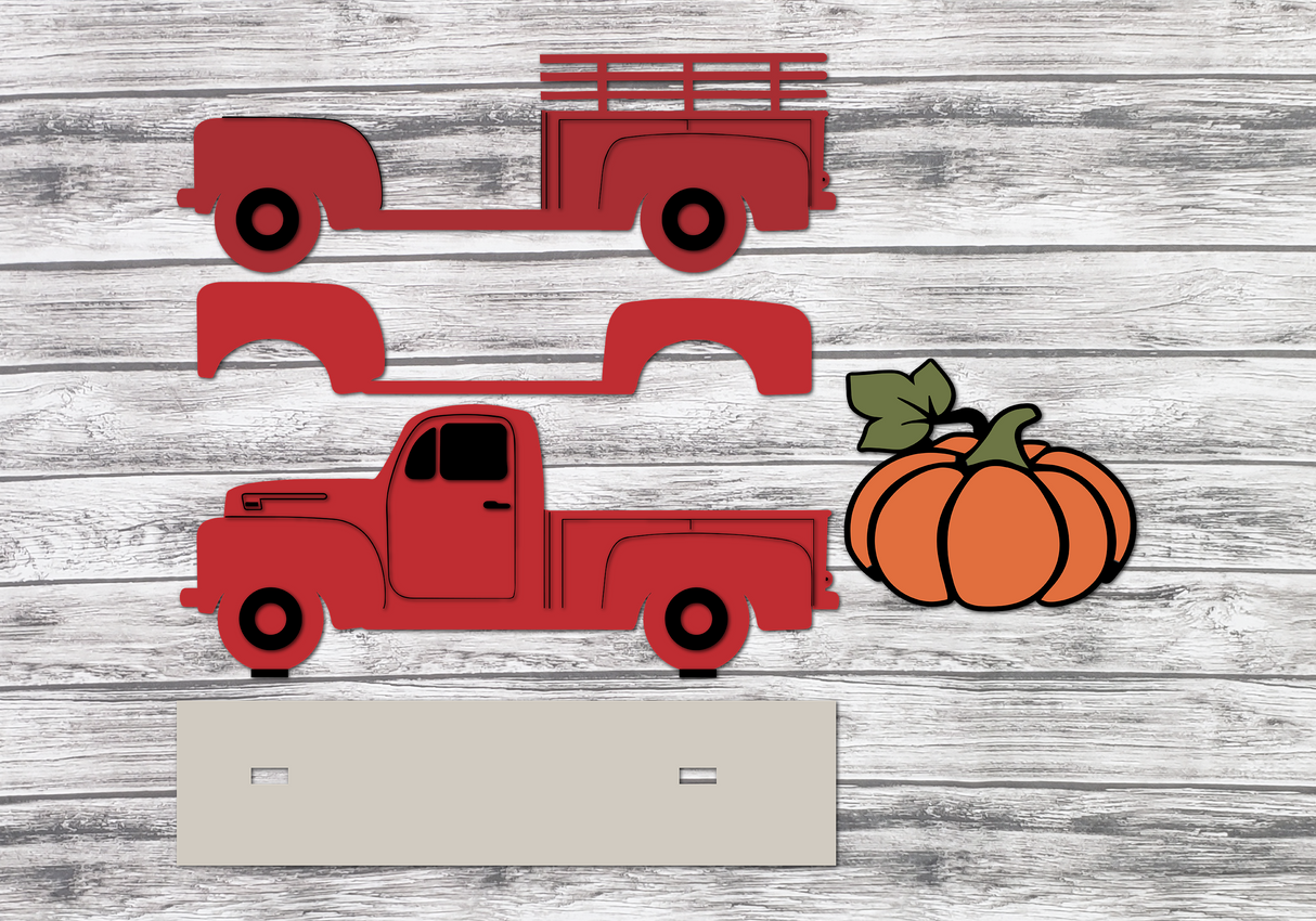 Standing Antique Truck SVG