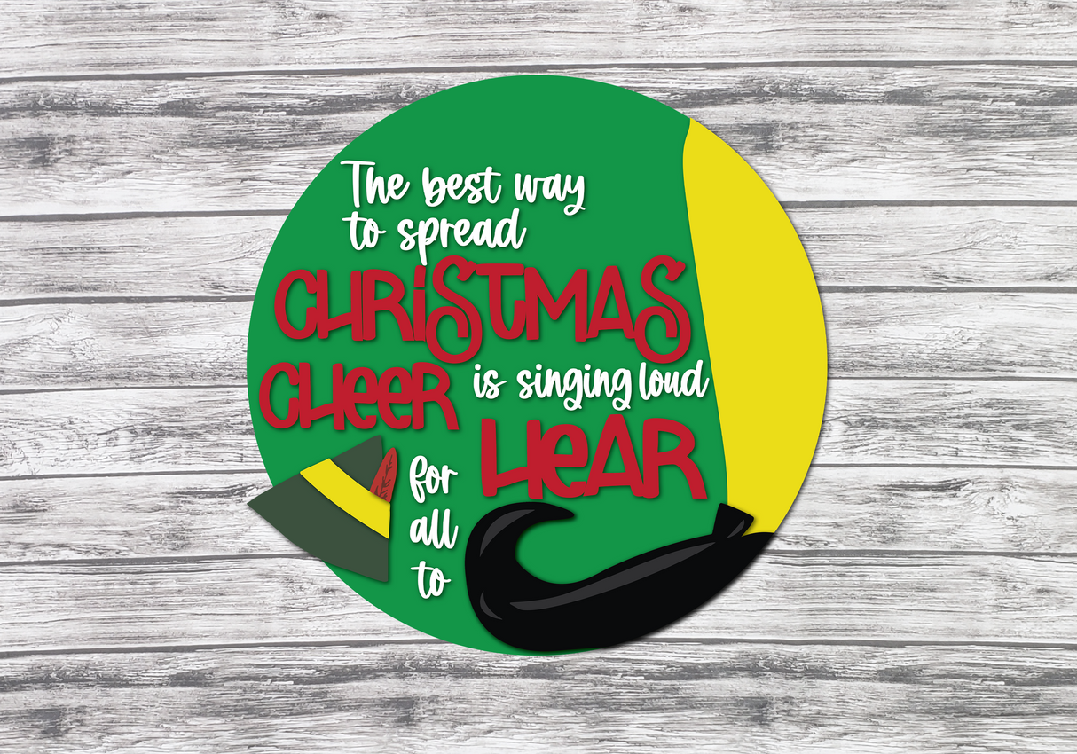 Elf Sing Loud Door Hanger - LEVEL 1