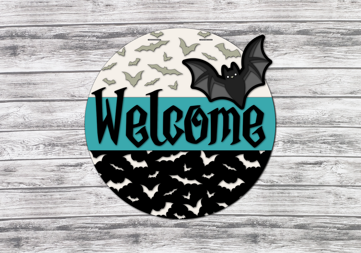 Welcome Bats Door Hanger SVG