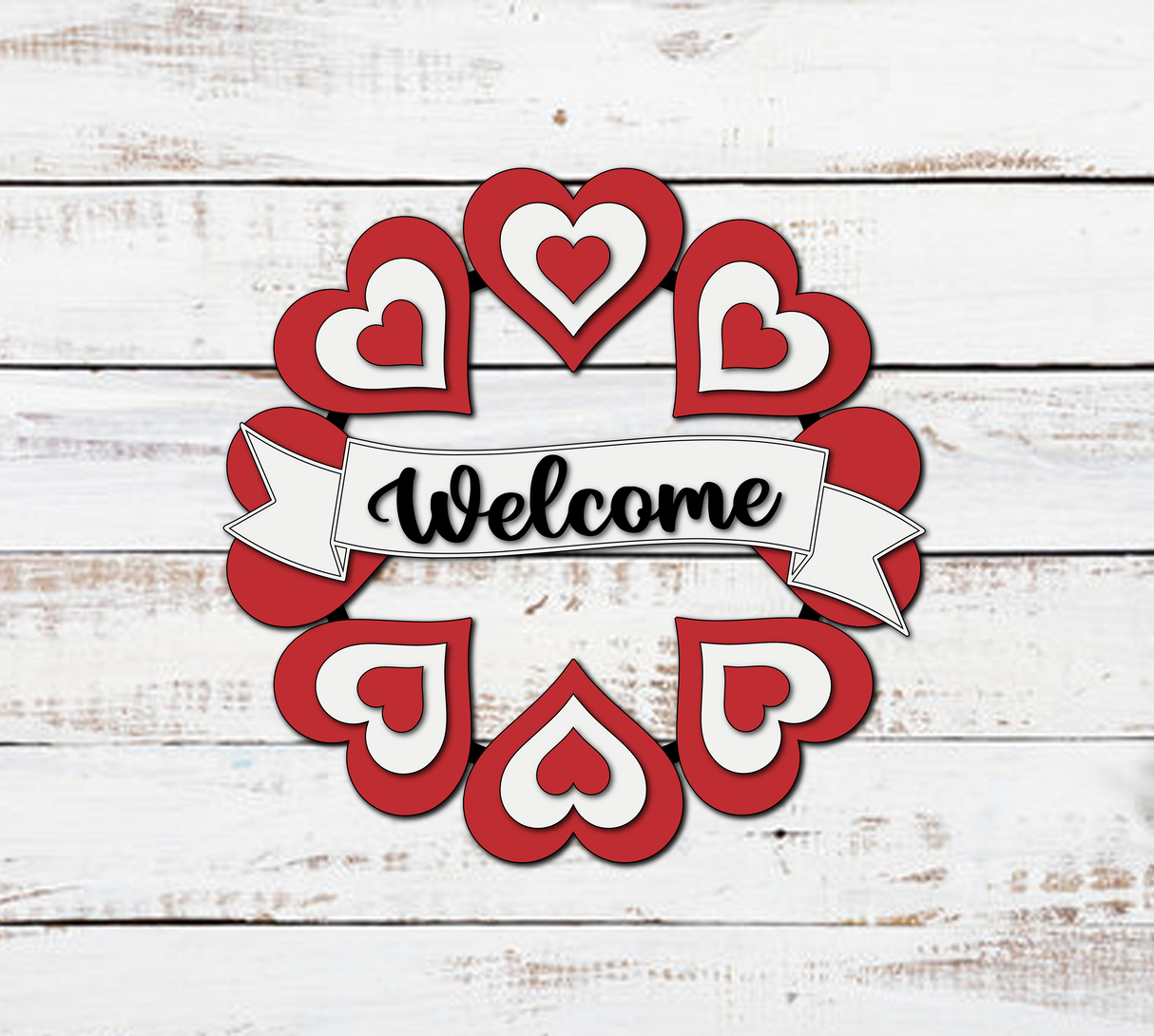 Welcome Heart Wreath Door Hanger - LEVEL 2