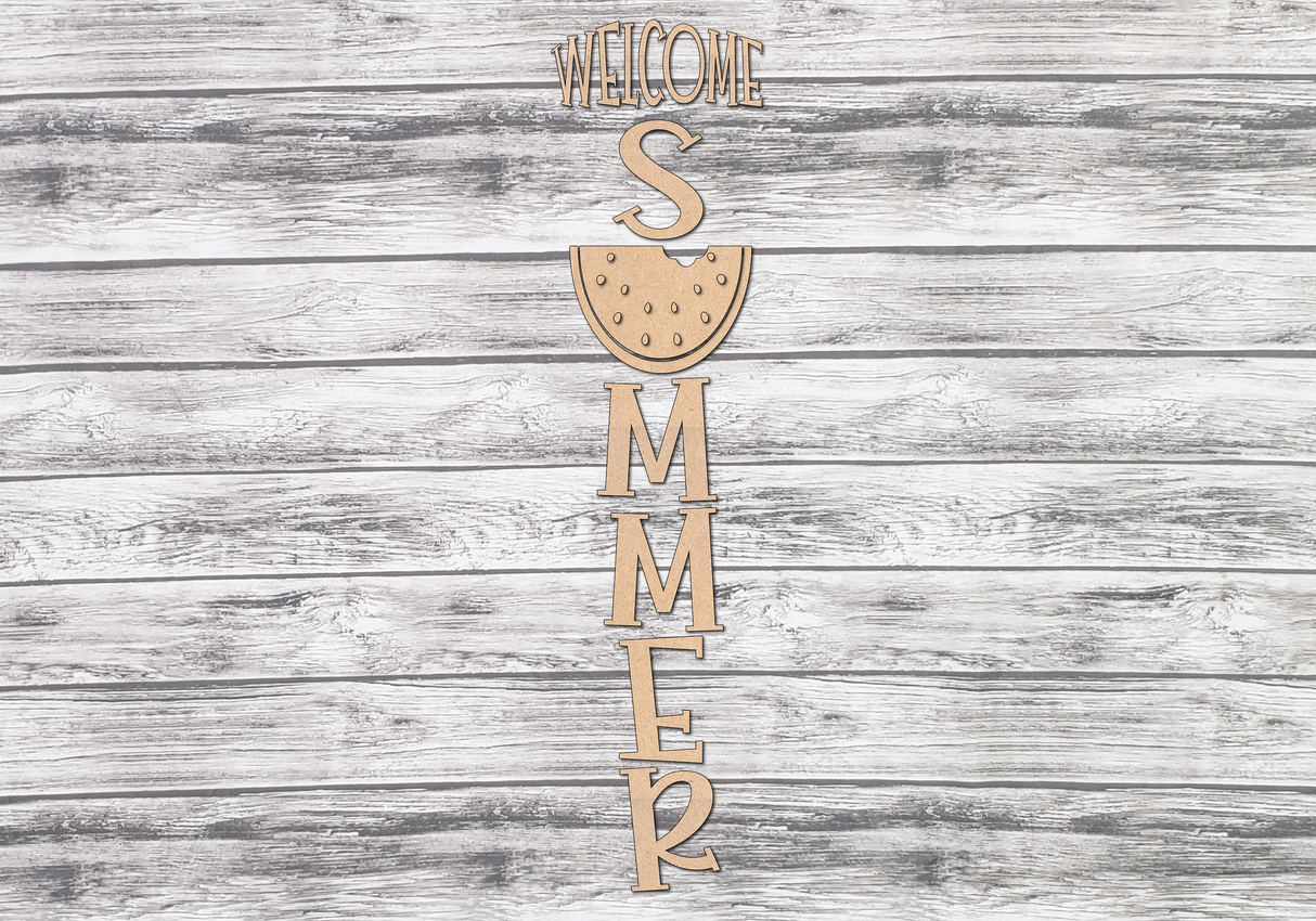 Welcome Summer Watermelon Vertical Porch Leaner DIY Unfinished Kit