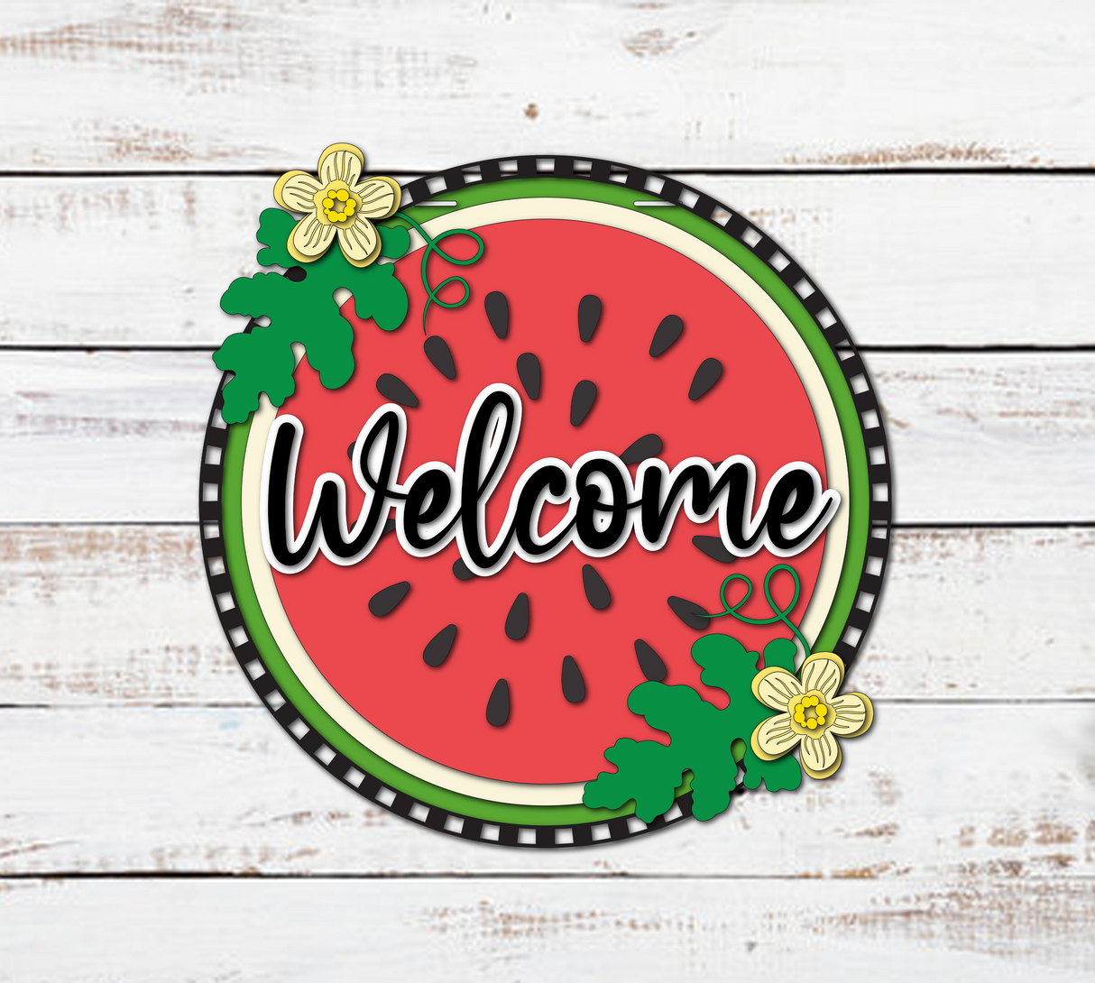Welcome Whole Watermelon Door Hanger - LEVEL 2