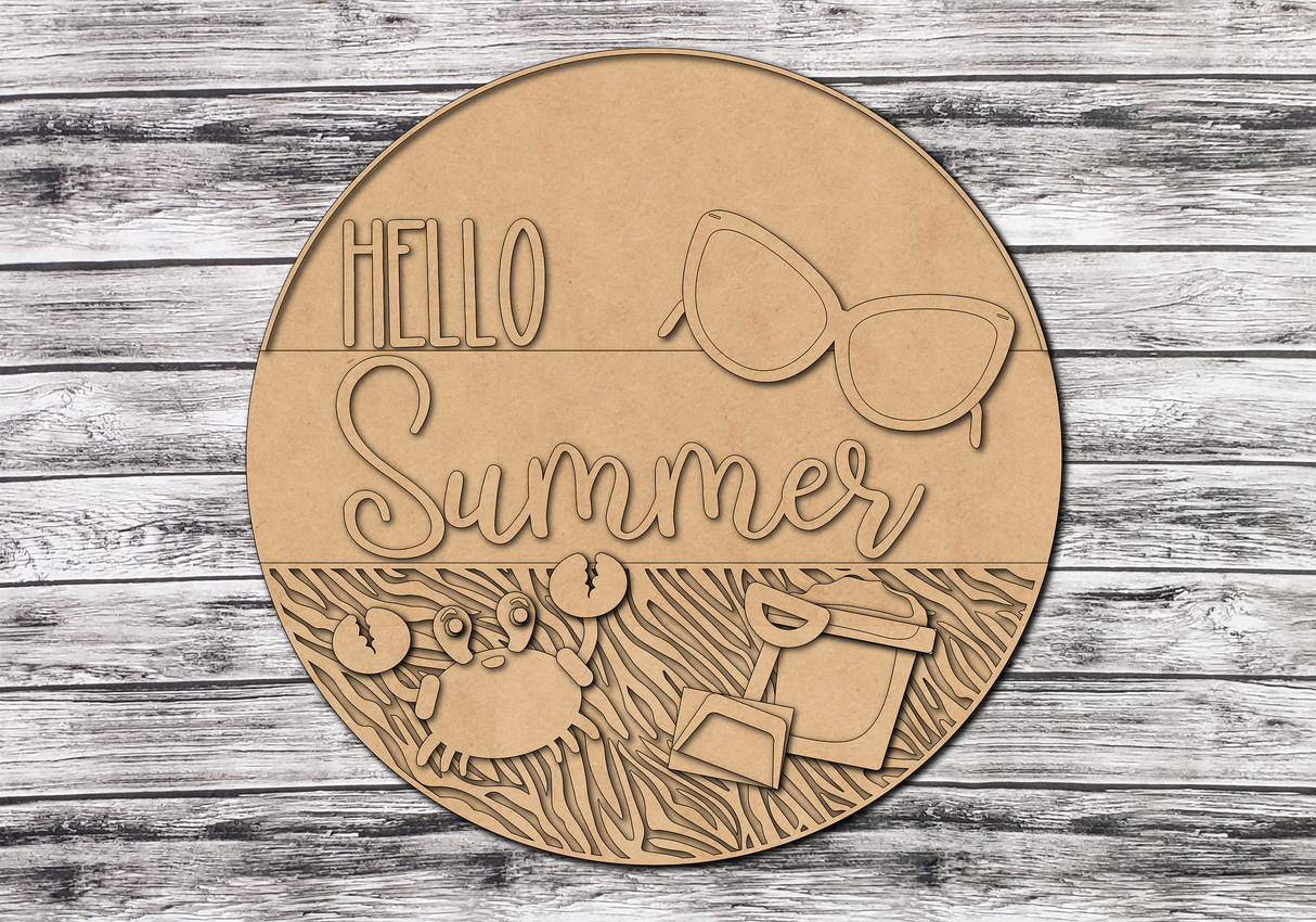 Hello Summer Cat Eye Sunglasses Door Hanger - LEVEL 1