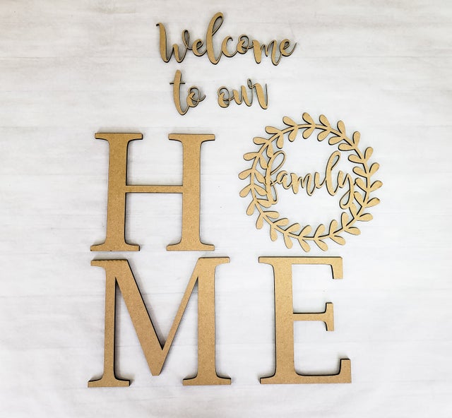 3D Welcome to Our HOME DIY Front Porch Leaner Kit