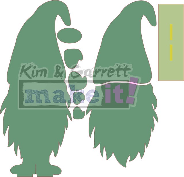 18inch Standing Gnome SVG w/ Accents SVG