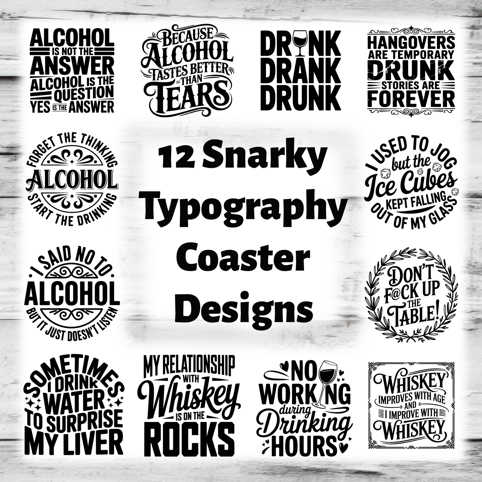 🍺 New Files Alert: 24 Snarky Coaster Designs!