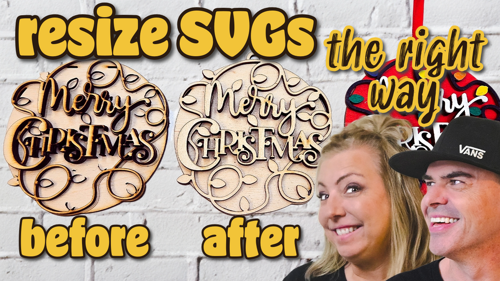 How to Resize Door Hanger SVGs into Perfect Christmas Ornaments Using LightBurn