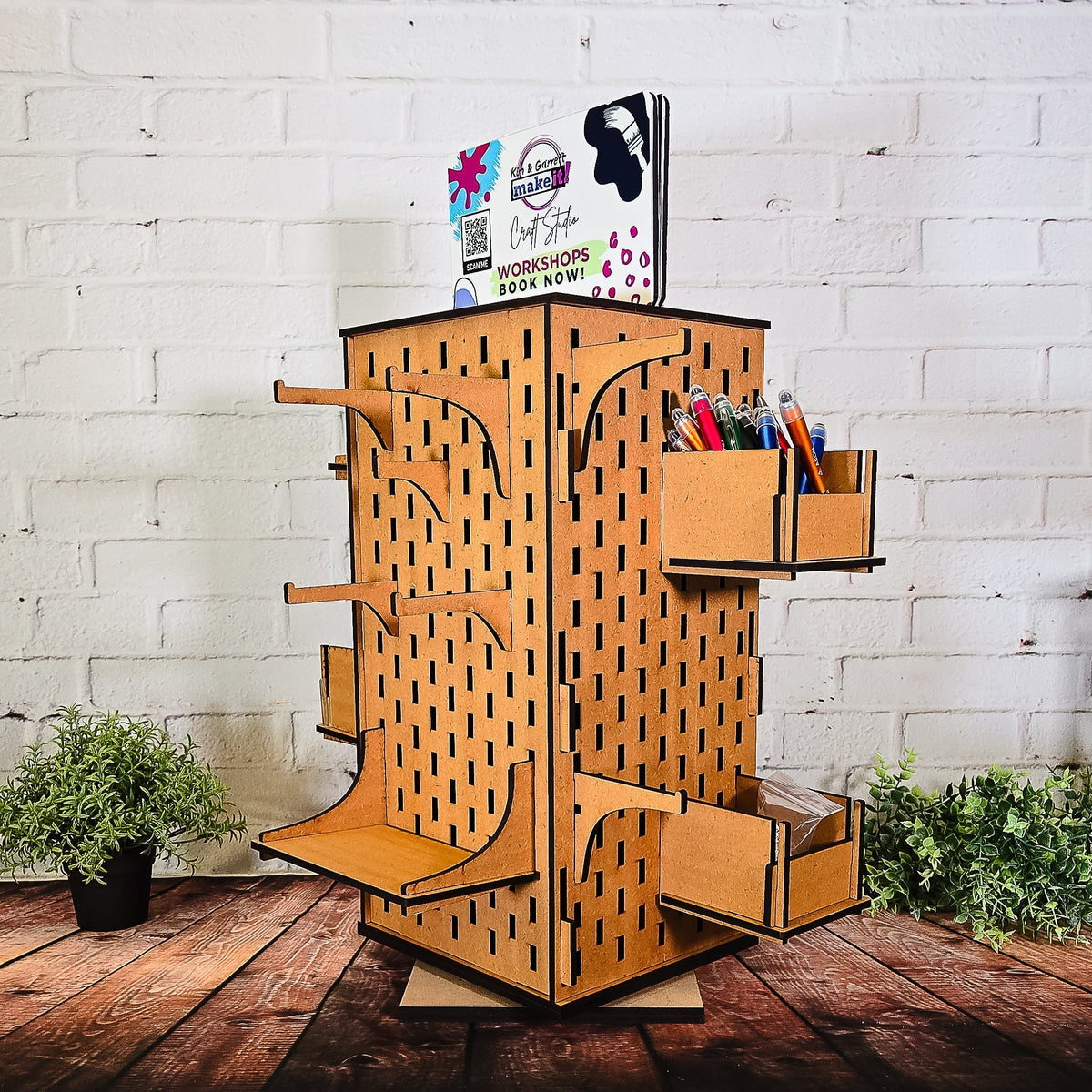 🌀 How We Built the Ultimate Rotating Display Rack for Craft Shows – Kim ...