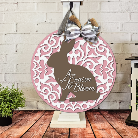 Elegant Bunny Door Hanger TCT