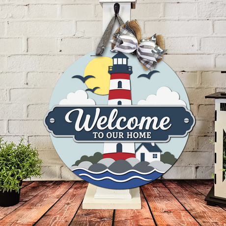 Welcome to our Home Lighthouse Door Hanger is LIVE in the store!