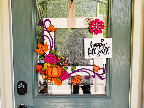 Fall Wreath from a Picture Frame