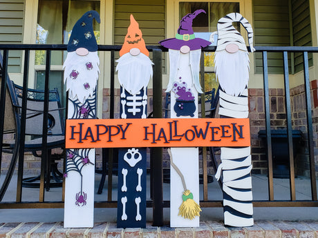 Halloween Gnome Front Porch Leaner