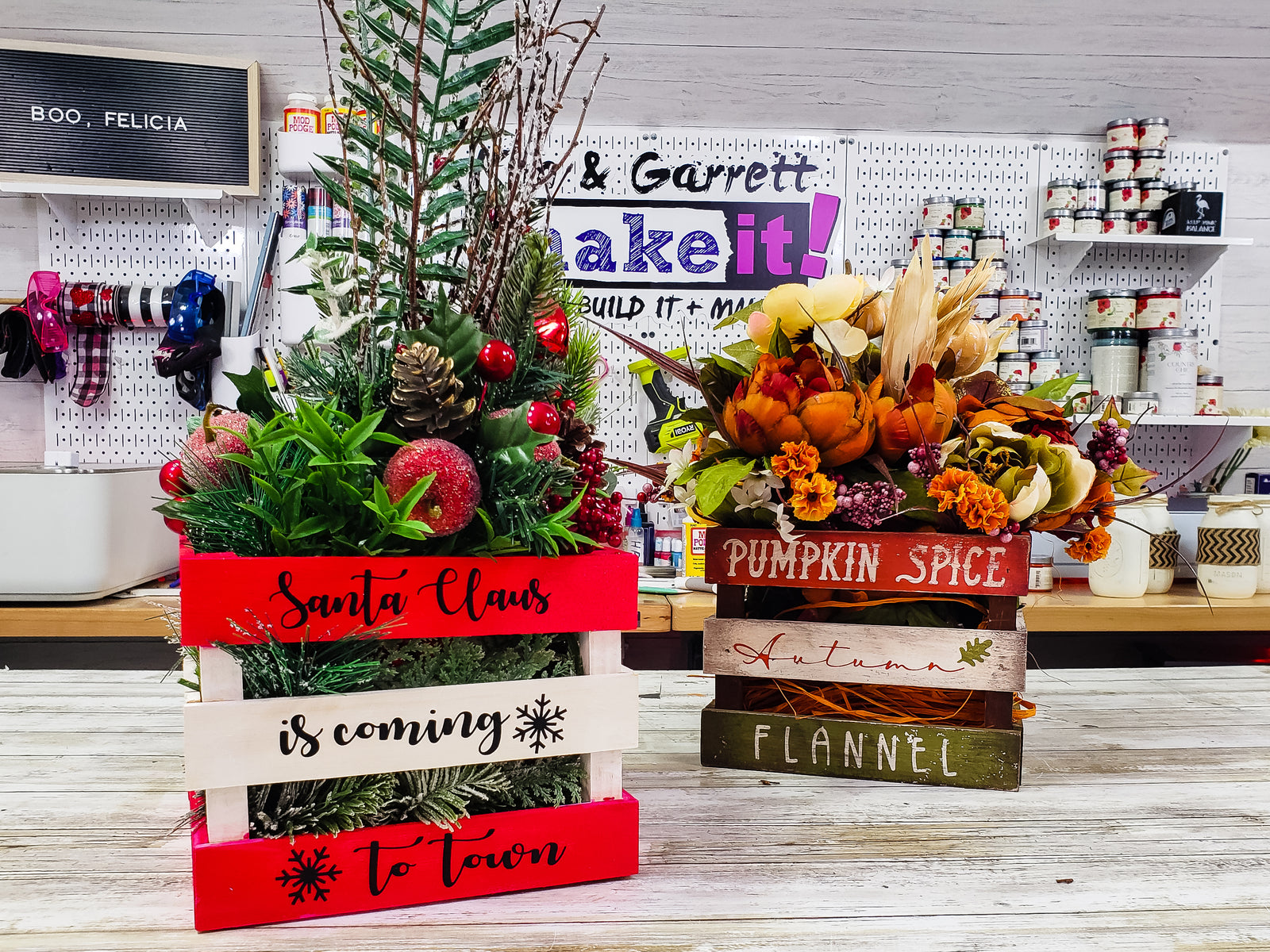 DIY Fall and Winter Holiday Centerpieces