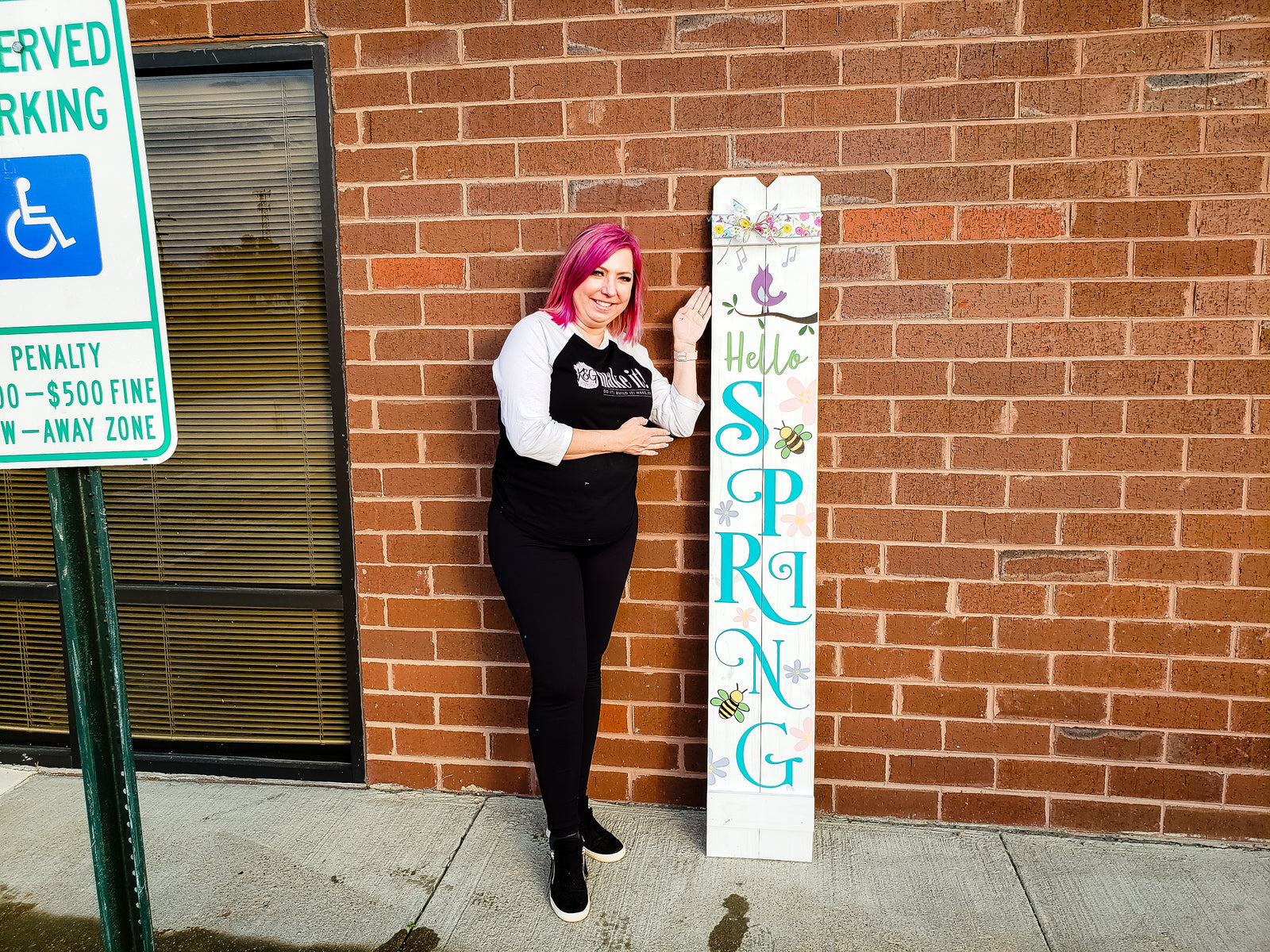 DIY Reversible Spring Easter Front Porch Welcome Sign