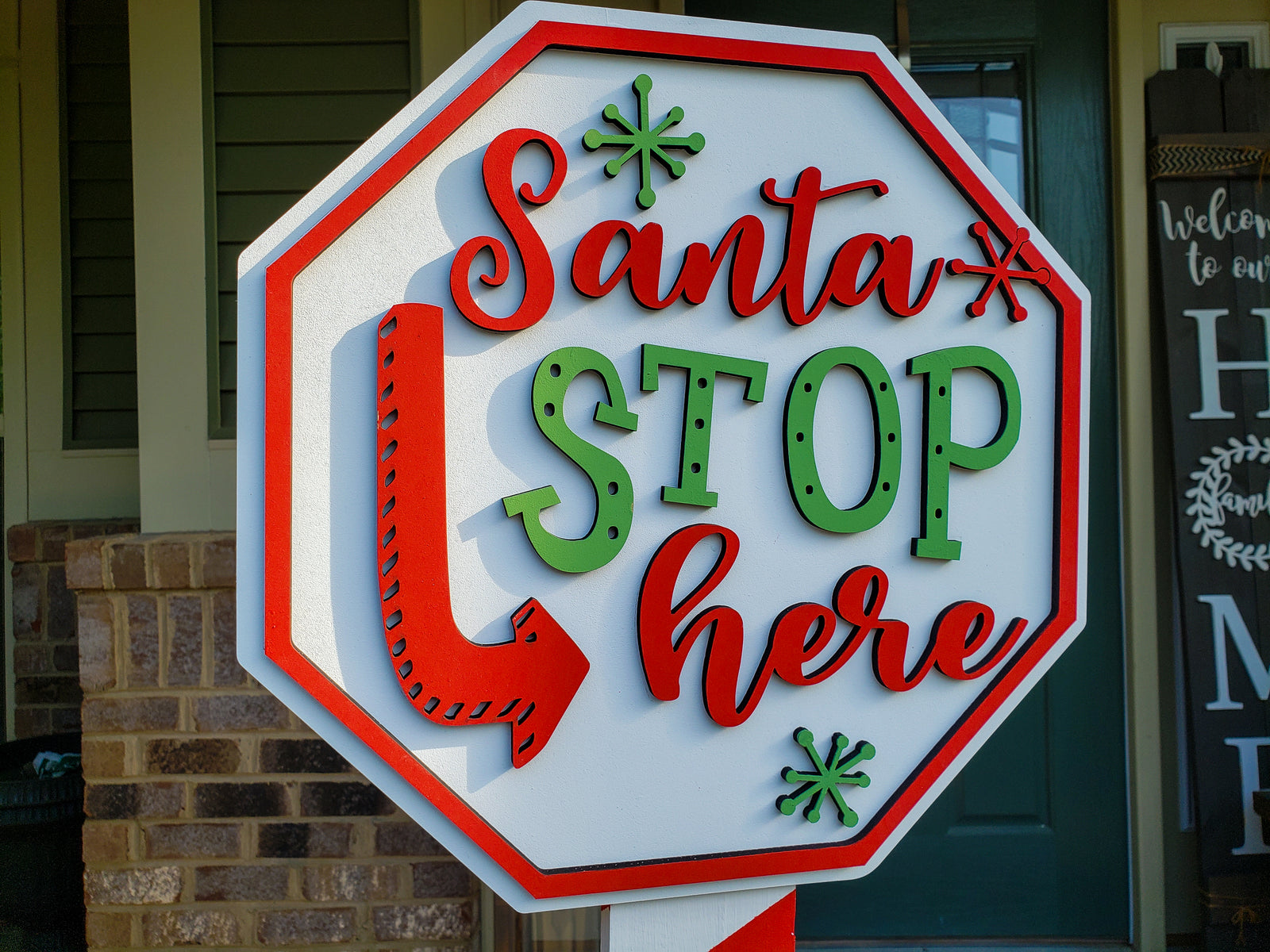 Christmas In July Front Porch Sign Post