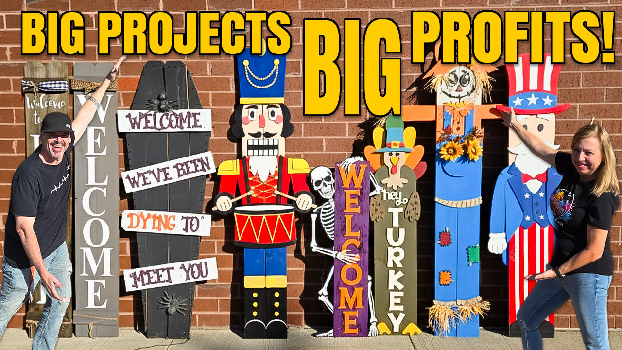 🎨 DIY Porch Leaners That Sell: How We Turn $15 in Materials Into $100 Craft Show Profits