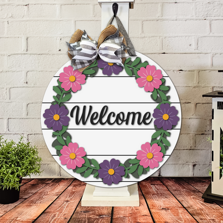 Welcome Flowers Wreath is LIVE in the Shop!