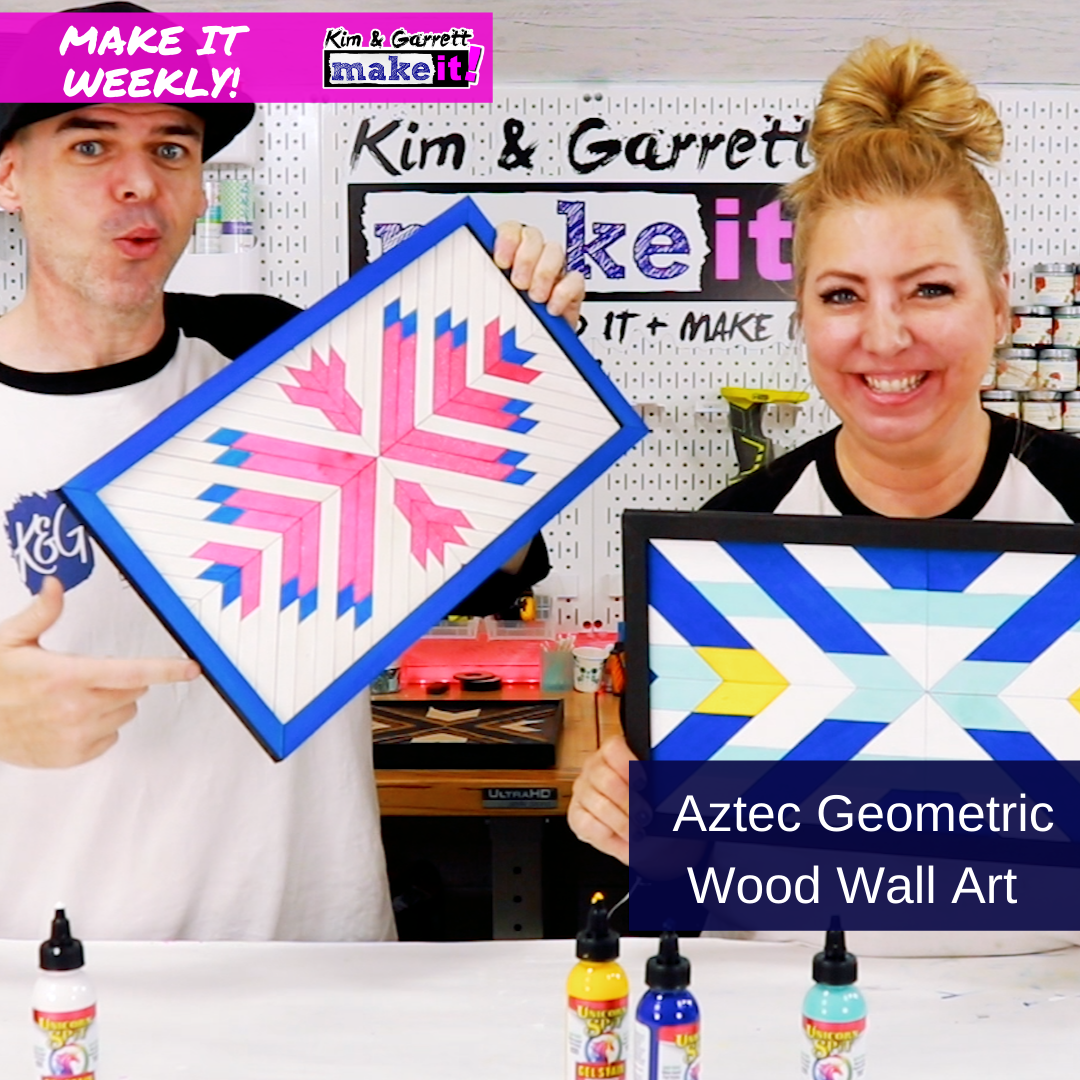 Aztec Geometric Wood Wall Art