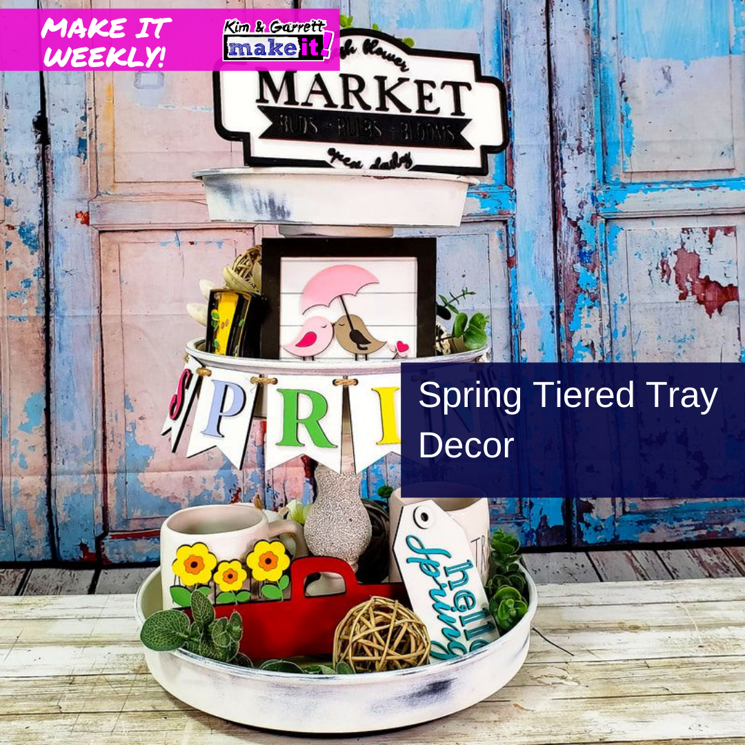 Spring Tiered Tray Decor