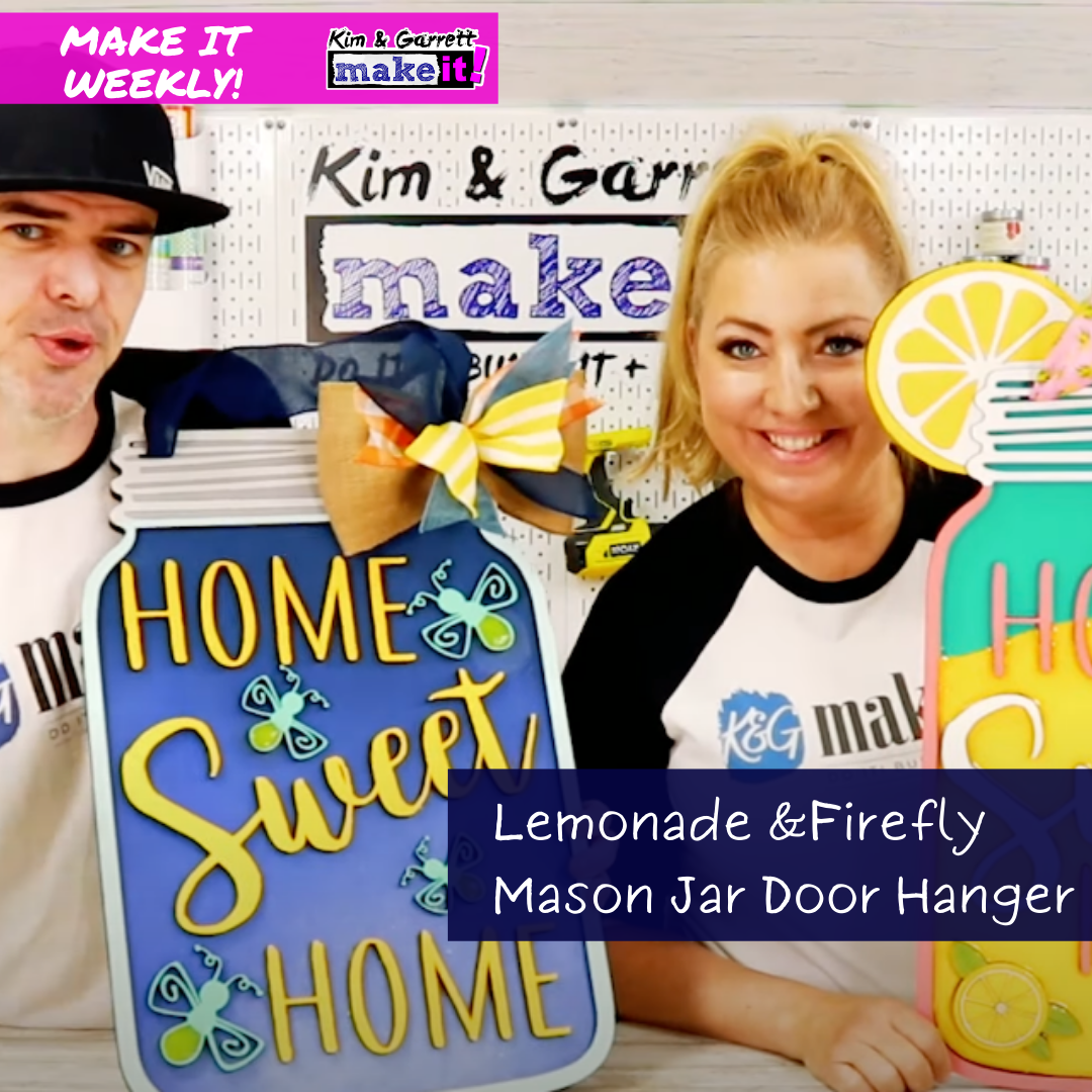 Lemonade and Firefly Mason Jar Door Hanger