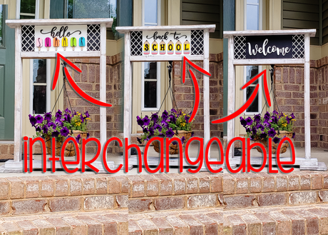 DIY Hanging Flower Basket Stand with Interchangeable Pieces