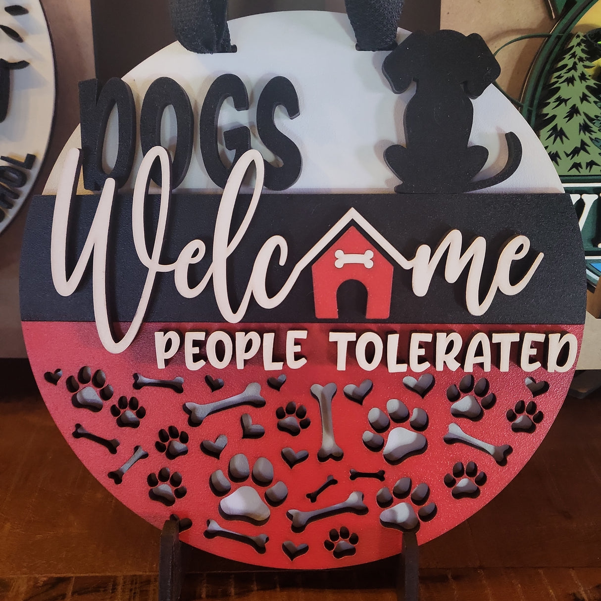 10" Tabletop Dogs Welcome