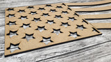 Flag God Bless America Vertical Porch Leaner DIY Unfinished Kit