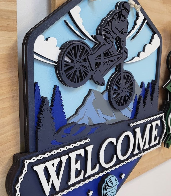 Finished - Mountain Bike Door Hanger Sign